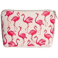 Flamingo Print Cosmetic Bag By Sara Miller